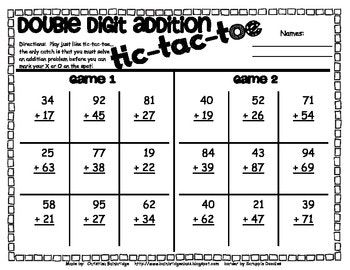 Double Digit Addition With Regrouping Games