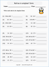 5th Grade Ratio And Proportion Worksheets