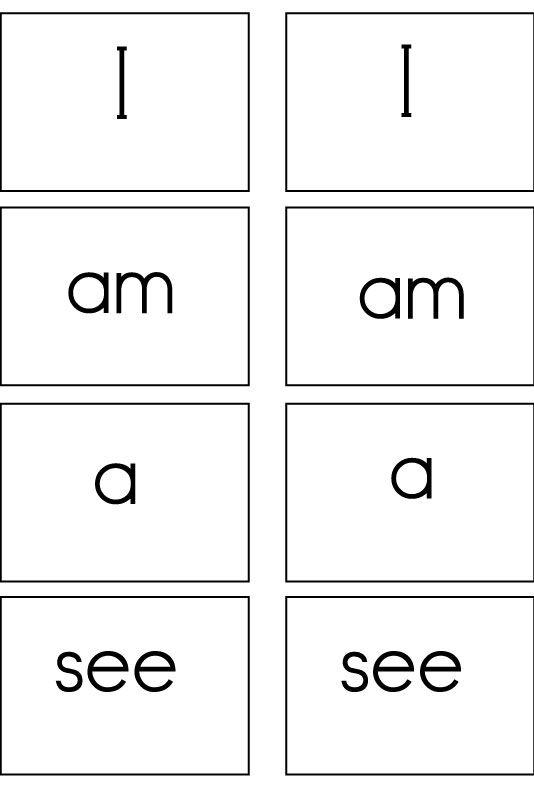 Preschool Sight Words Printable Flash Cards