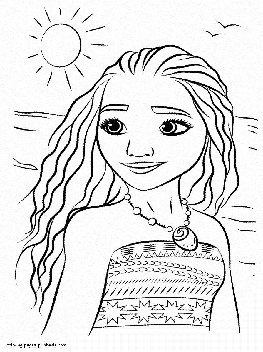 Cool Moana Coloring Pages Free Printable References