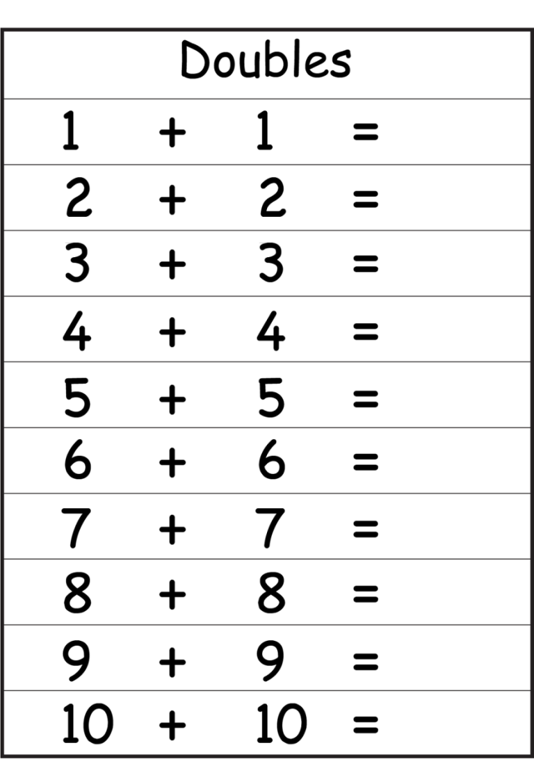 Printable Addition Worksheet For Class 1 Maths