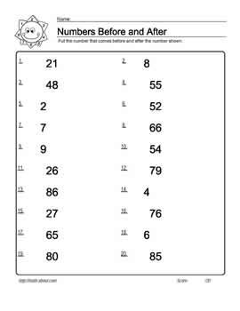Counting Objects Worksheets 1-100