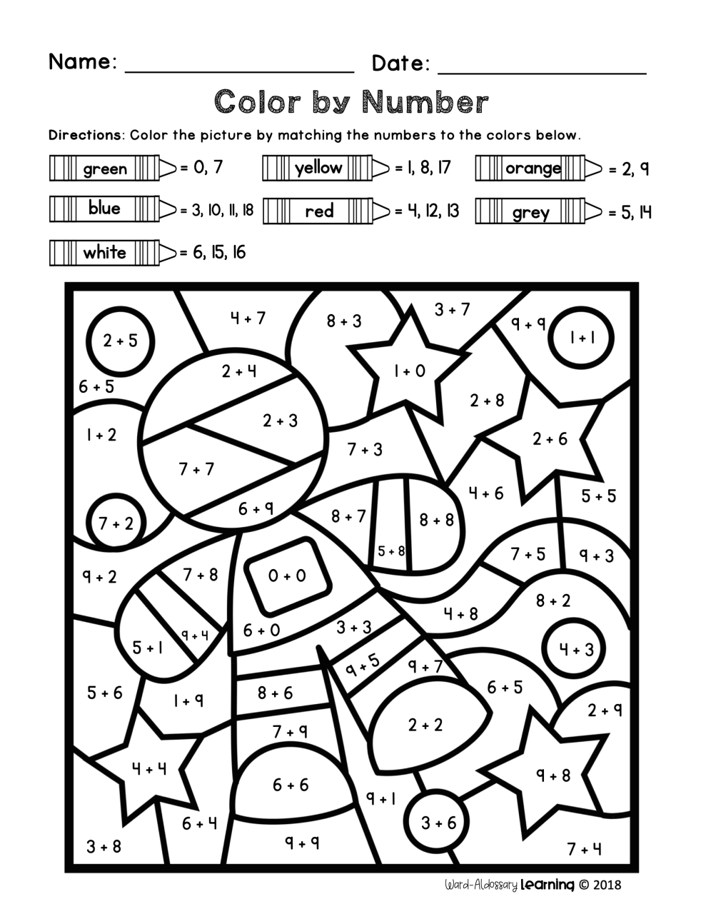 Famous Math Worksheets Color By Number Addition Ideas