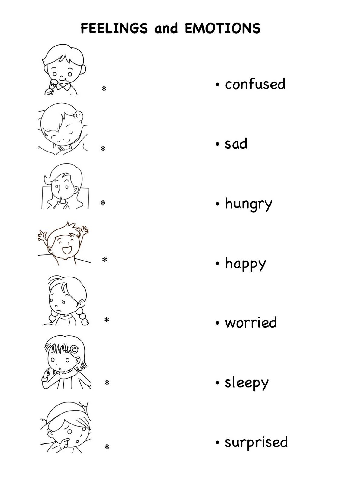 Emotions Worksheets Pdf English lessons for kids, English worksheets