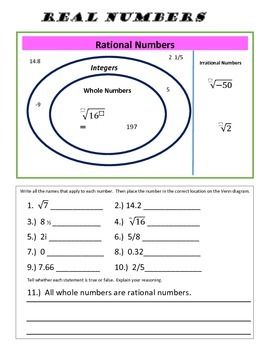 Identifying Rational And Irrational Numbers Worksheet Pdf