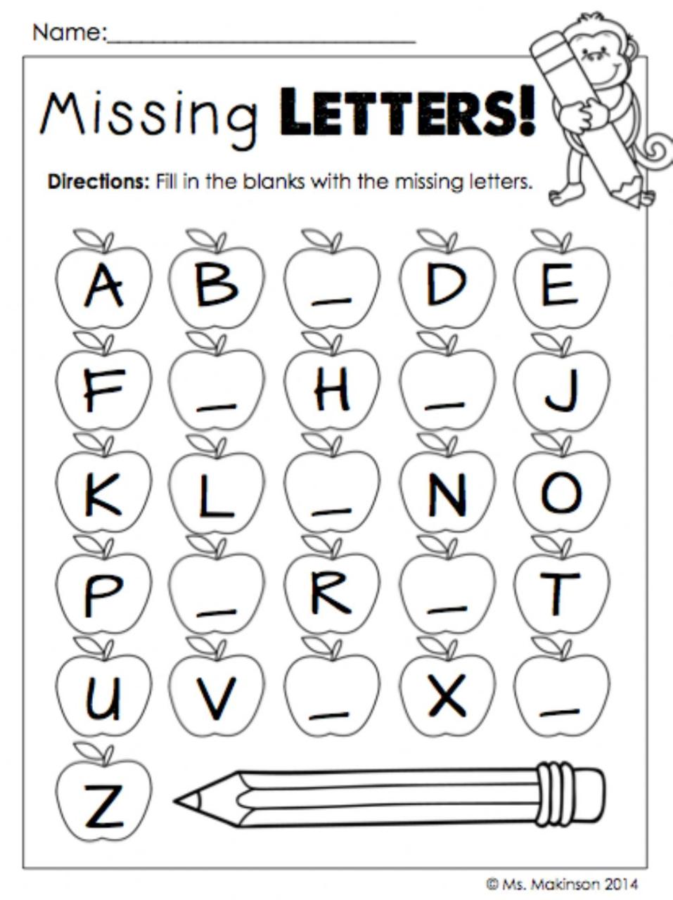 The Best Alphabet Worksheets For Kindergarten A To Z Ideas