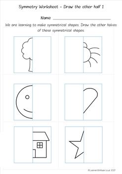 Printable Symmetry Worksheets For Kindergarten