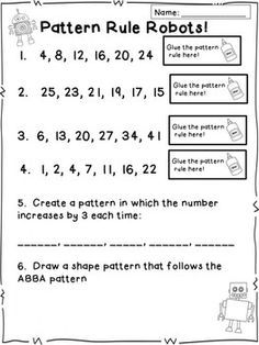 Grade 3 4th Grade Number Patterns Worksheets