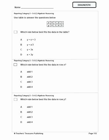 4th Grade Math Staar Test Practice Worksheets