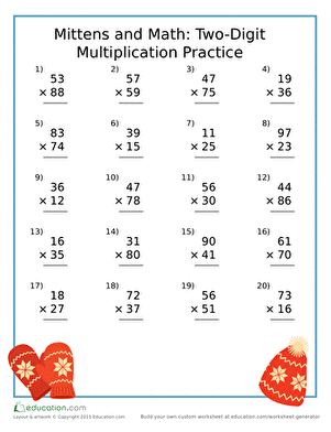 4th Grade 3rd Grade Multiplication Drills