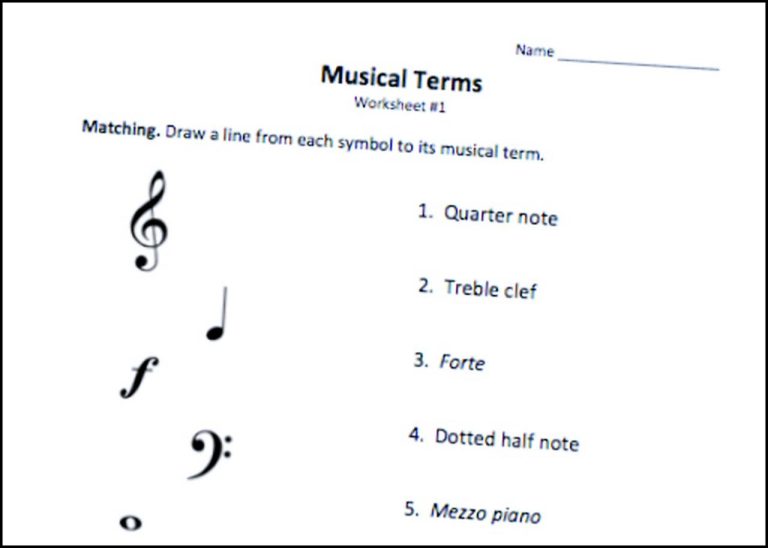 Basic Music Theory Worksheets Pdf