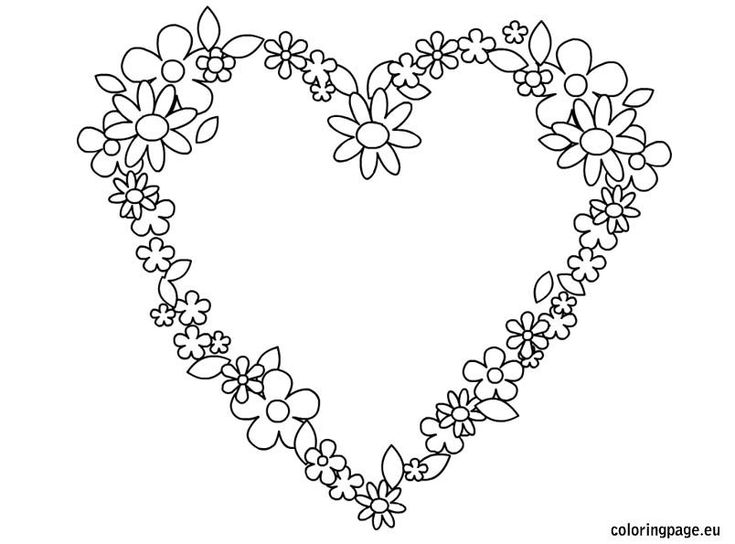 Incredible Coloring Pages Of Flowers And Hearts 2022