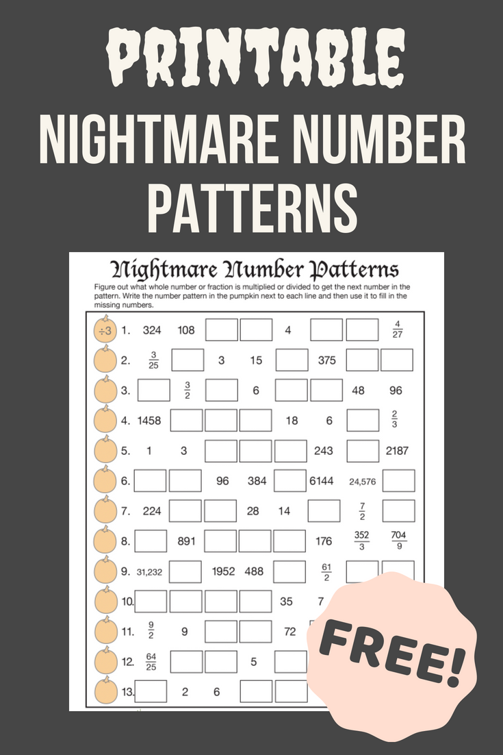 Number Patterns Worksheets Grade 7 Pdf