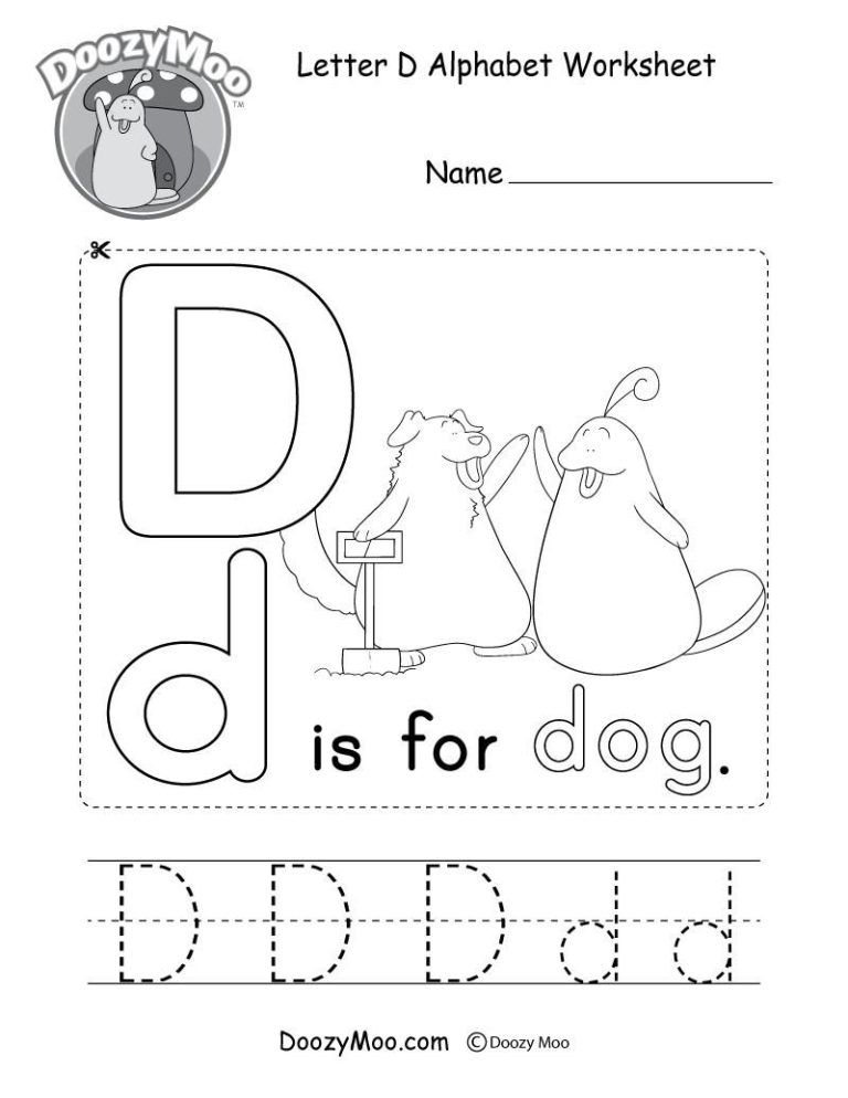 Printable Letter D Worksheets For Preschool