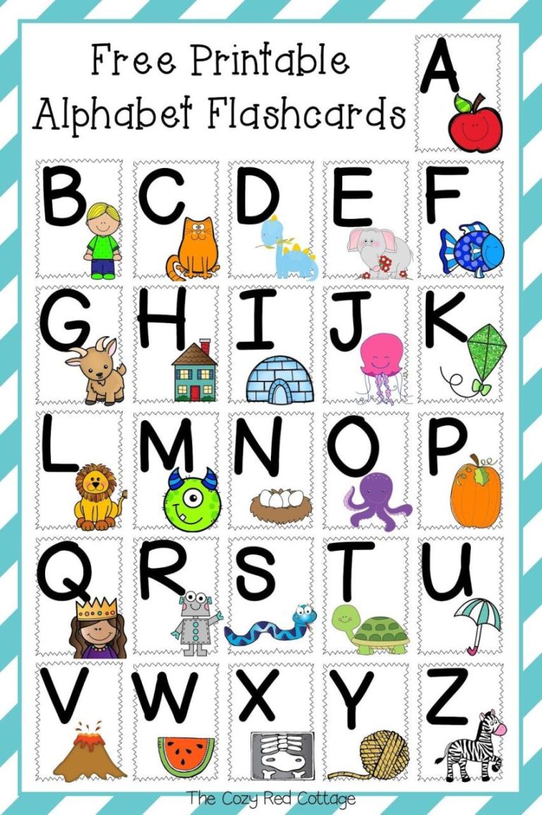 Printable Alphabet Flash Cards With Pictures