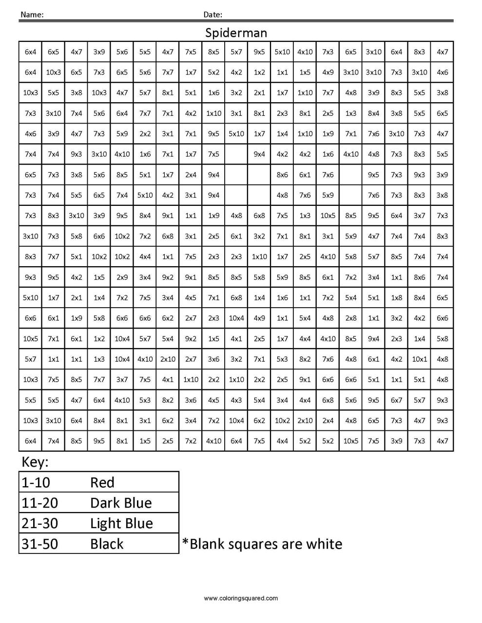 Famous Multiplication Worksheets Coloring Pdf References