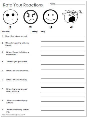 Feelings Worksheets For Adults Pdf