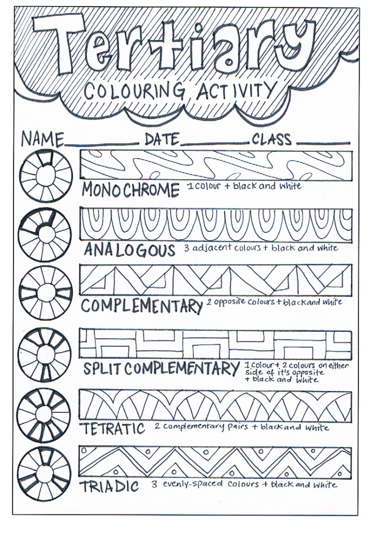 Incredible Color Theory Worksheets For Elementary Ideas