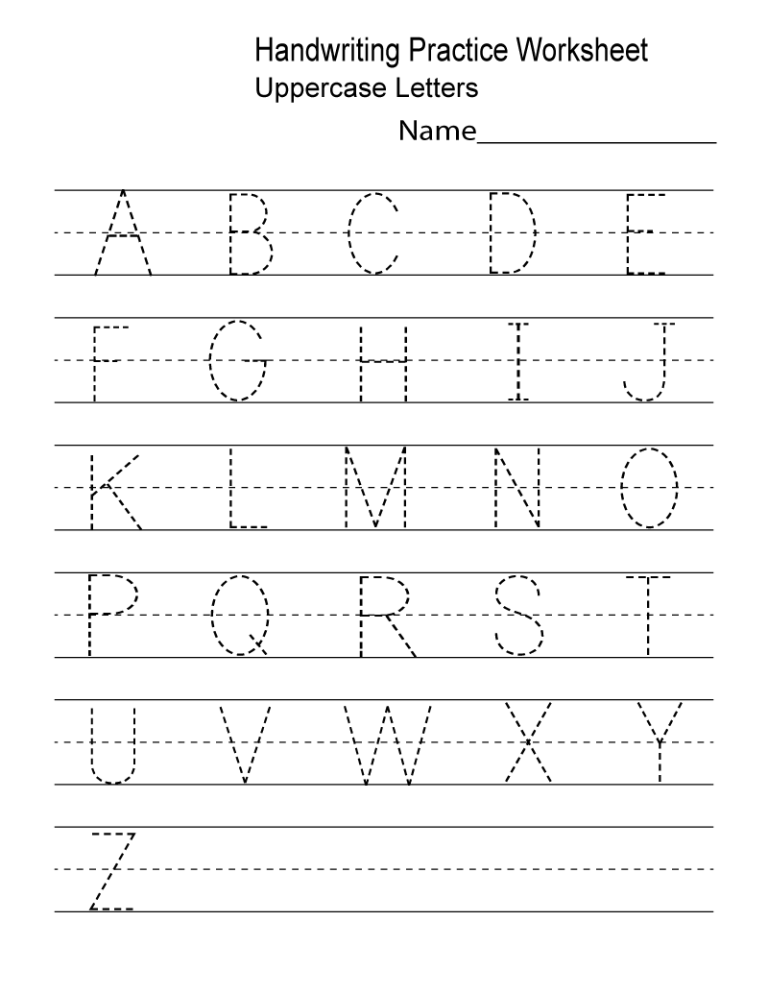 Printable Kindergarten Writing Worksheets Pdf