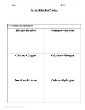 Ionic And Covalent Bonding Worksheet Pdf