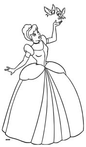 Cinderella Mice And Birds Coloring Pages 28 Coloring Sheets