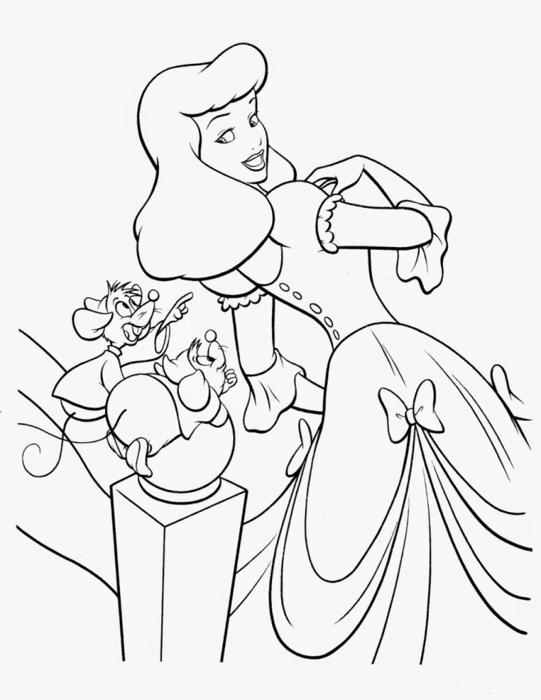 Incredible Cinderella Coloring Pages Printable References