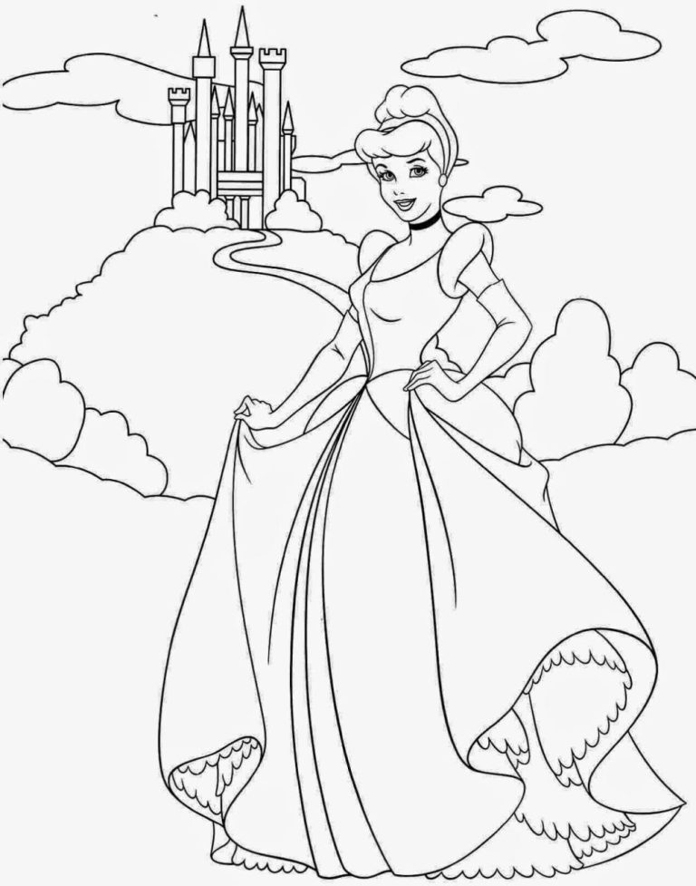 Famous Cinderella Coloring Pages Free To Print References