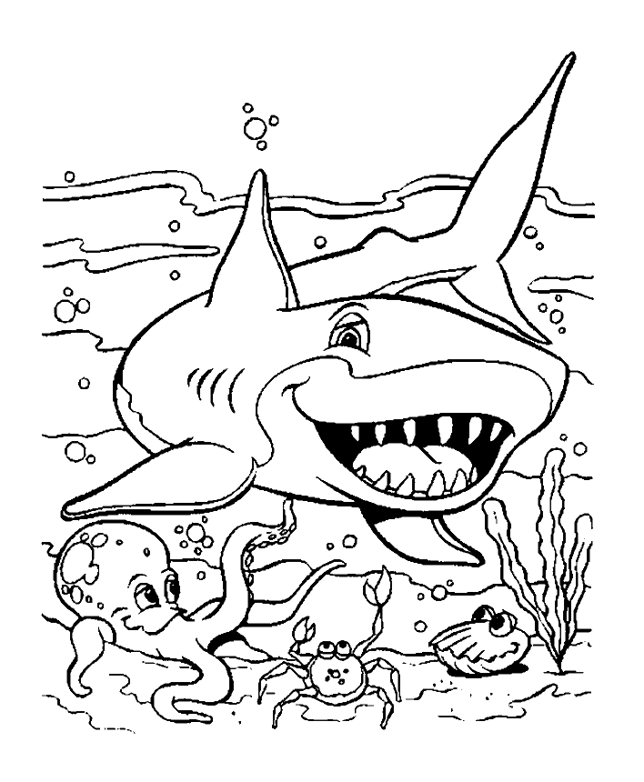 List Of Shark Coloring Pages For Toddlers Ideas