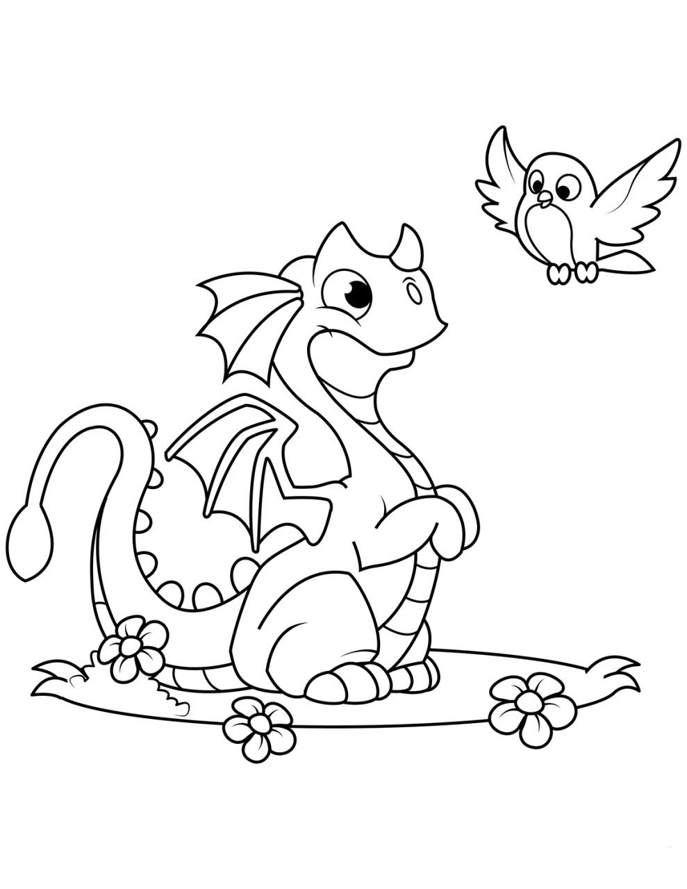 The Best Dragon Coloring Pages Simple Ideas