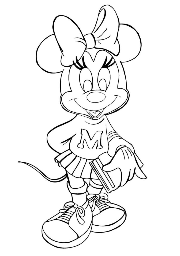 Incredible Minnie Mouse Coloring Pages Free To Print References
