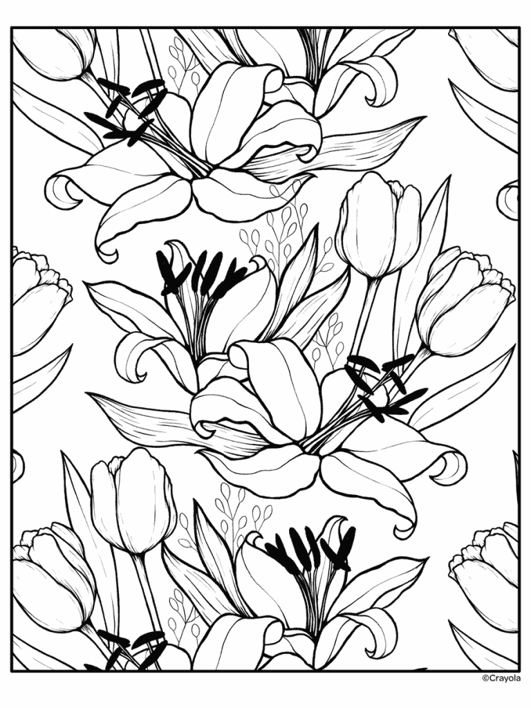 Cool Crayola Coloring Pages Flowers References