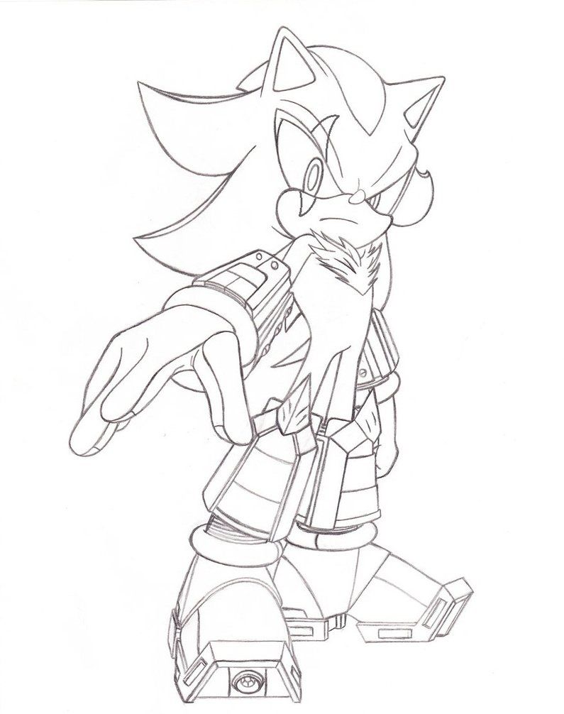 Incredible Sonic The Hedgehog Coloring Pages Shadow Ideas