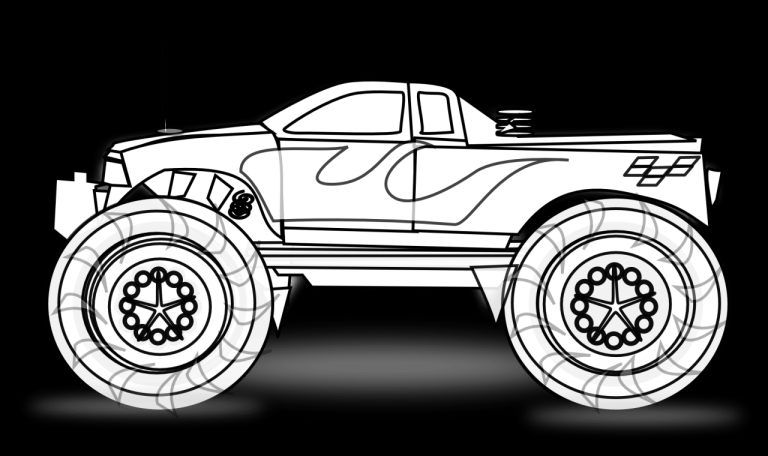 +20 Monster Truck Coloring Pages To Print 2022