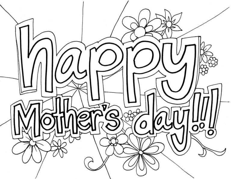 List Of Mothers Day Coloring Pages To Print References