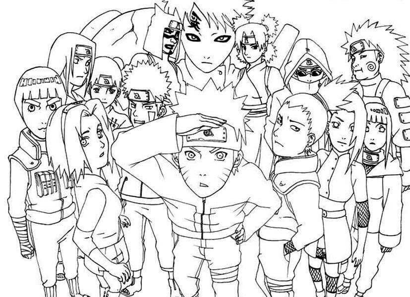 Famous Coloring Pages Of Naruto Shippuden Characters References