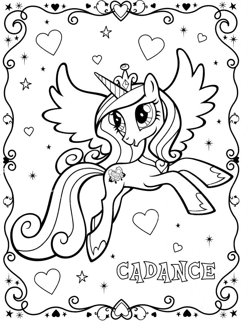 Review Of My Little Pony Coloring Pages Princess Cadence Ideas