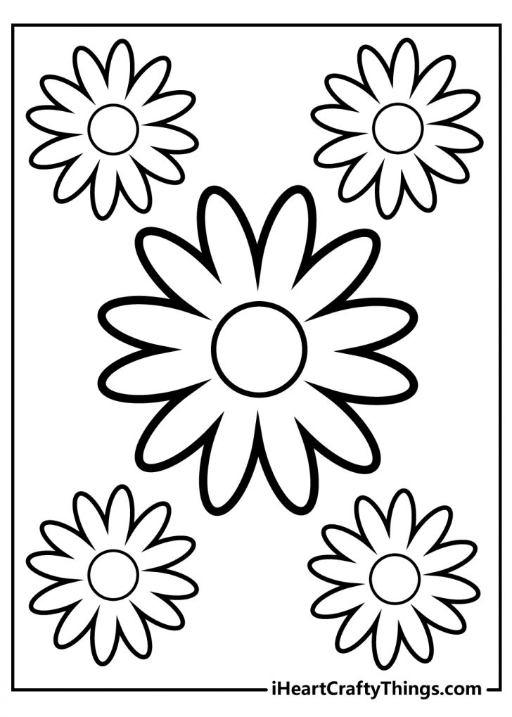 The Best Coloring Pages Flowers Easy References