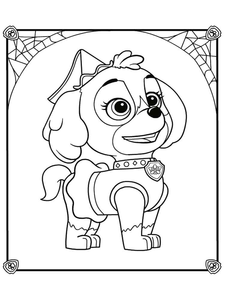 Cool Paw Patrol Coloring Pages Skye References
