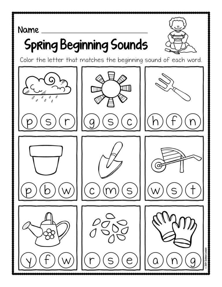 Review Of Beginning Sounds Worksheets For Kindergarten Pdf 2022