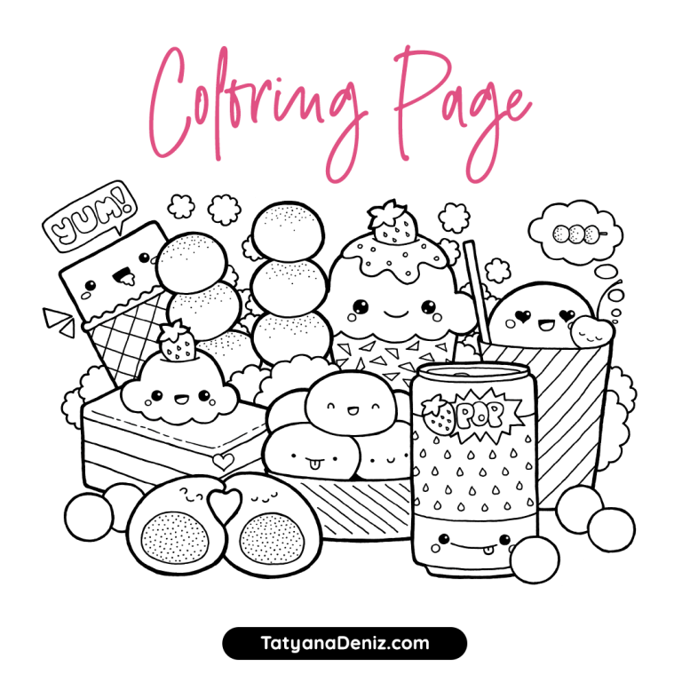 The Best Kawaii Coloring Pages Food 2022