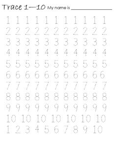 Printable Traceable Numbers 110 101 Activity