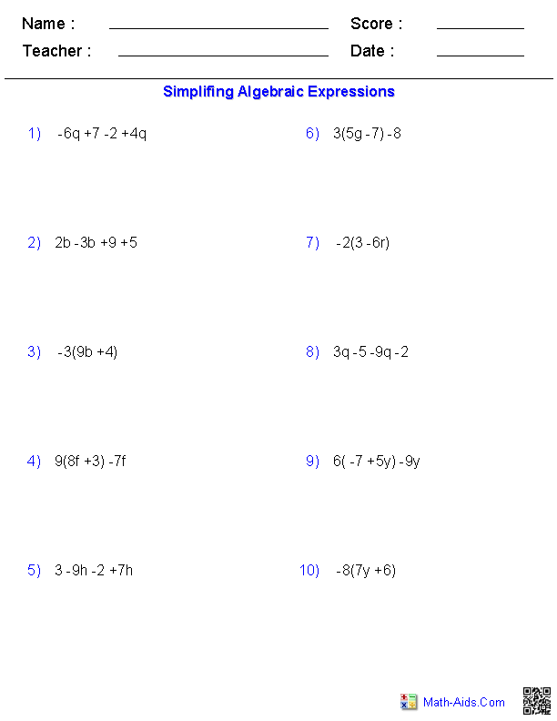Pre Algebra Exponent Rules Worksheet