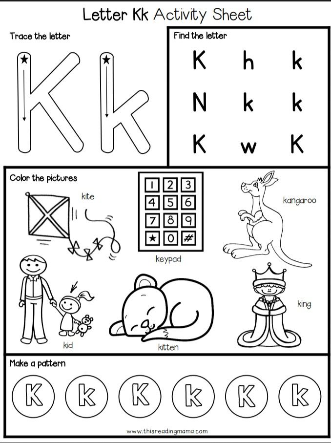 Letter K worksheet Alphabet activities preschool, Alphabet worksheets