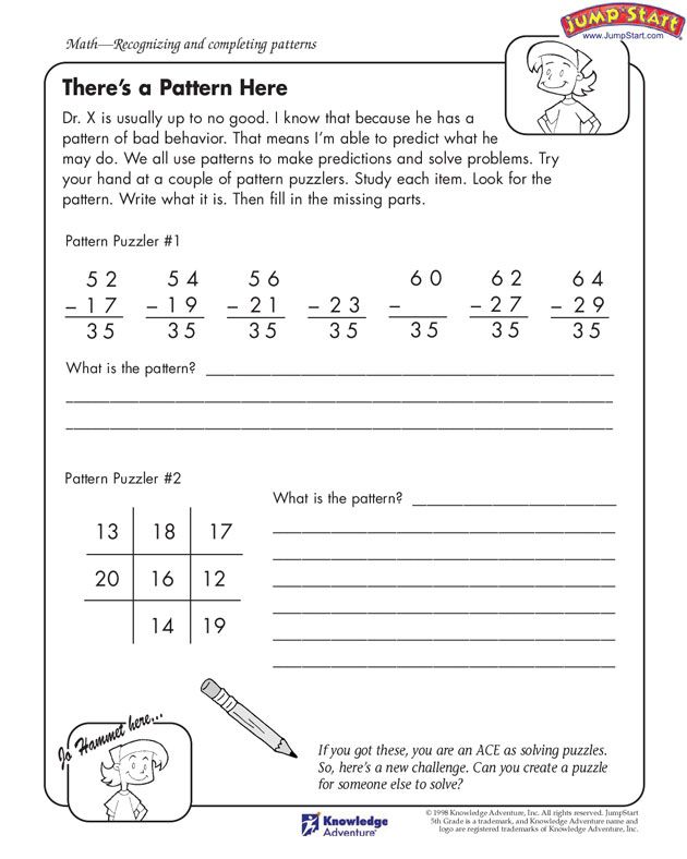 Grade 6 5th Grade Number Patterns Worksheets