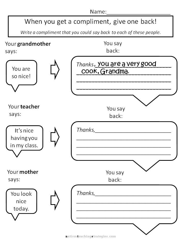 Social Skills Worksheets For Kids With Autism