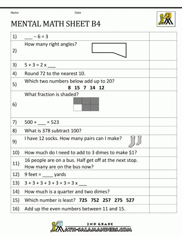 Addition Worksheet For Class 2 Maths Cbse