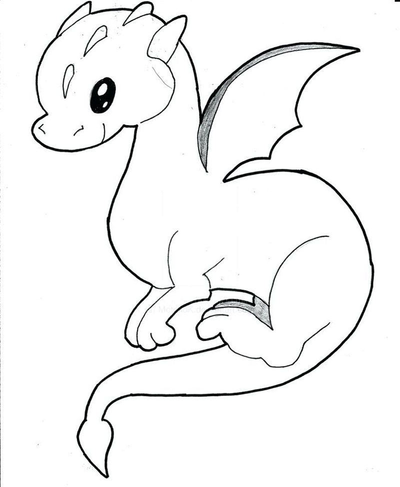 List Of Dragon Coloring Pages Easy Ideas