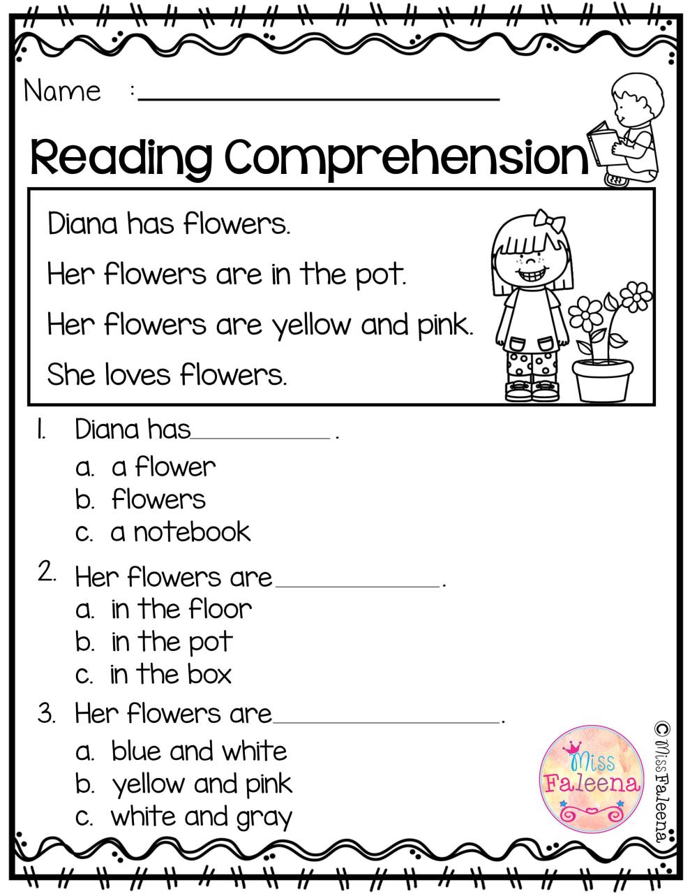 The Best Kindergarten Comprehension Worksheets References