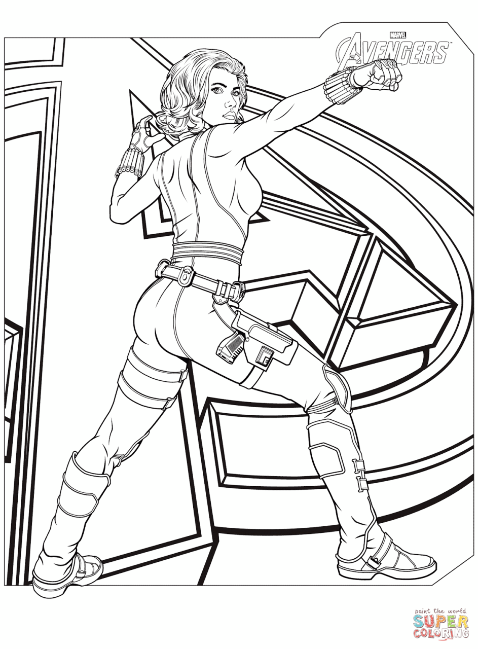 List Of Marvel Coloring Pages Black Widow 2022