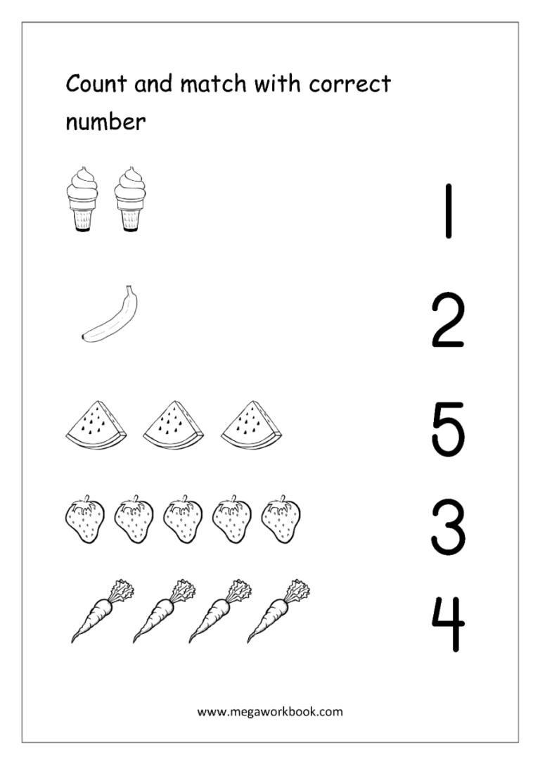 Free Counting Worksheets 1-5